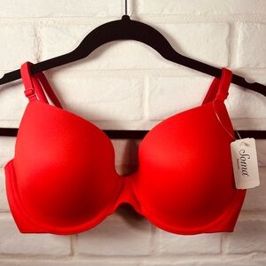 NWT Soma Enbliss Full Coverage Lined Underwire Bra 34 D Cherry Red #0001